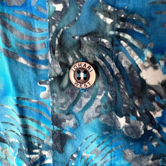 NWT Johari West Short Sleeve Button Down Shirt - Picture 6 of 7